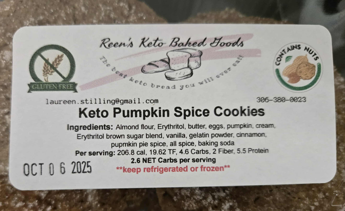 Reen's Keto Cookies - Pumpkin Spice 6 Pack