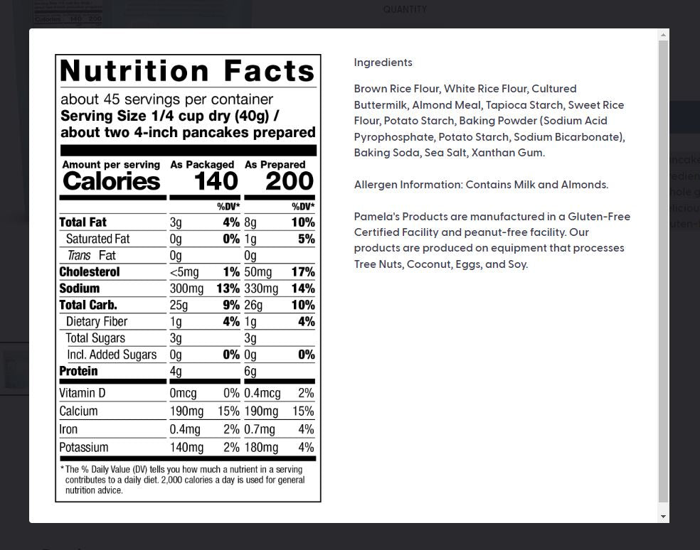 Pamela's Pancake/Waffle Mix 1.81 Kg