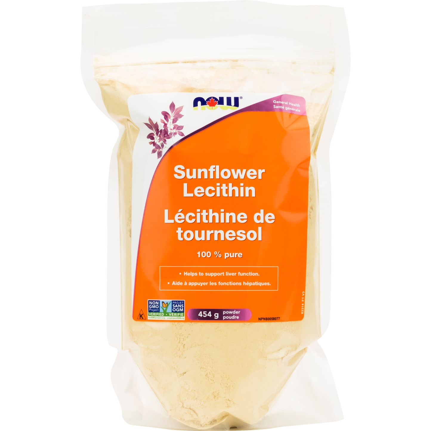 Now Sunflower Lecithin Granules 454G