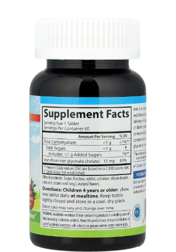 Carlson Kids Iron 15mg Chewable