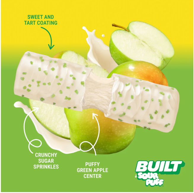 BUILT SOUR PUFFS - Green Apple 41g