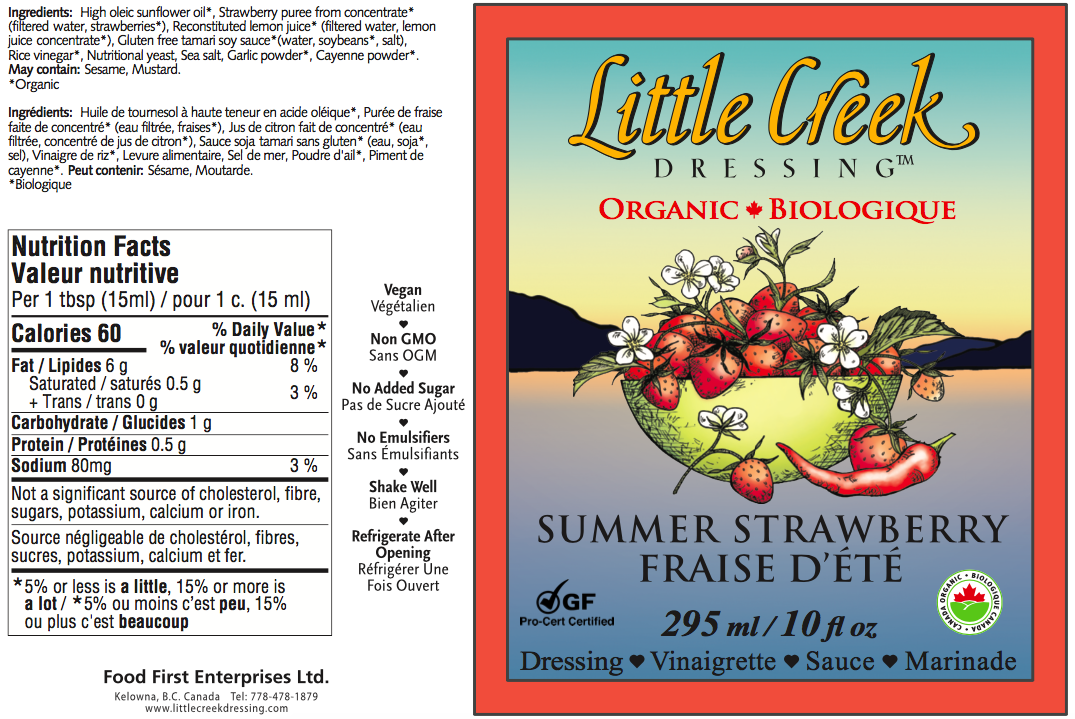 Little Creek Summer Strawberry Salad Dressing