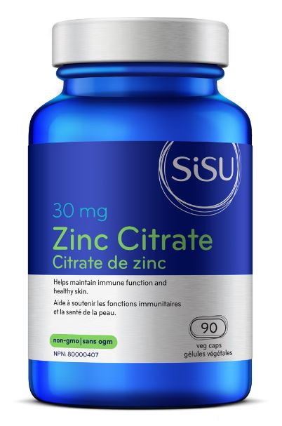 Sisu Zinc Citrate 30 Mg 90 Capsules