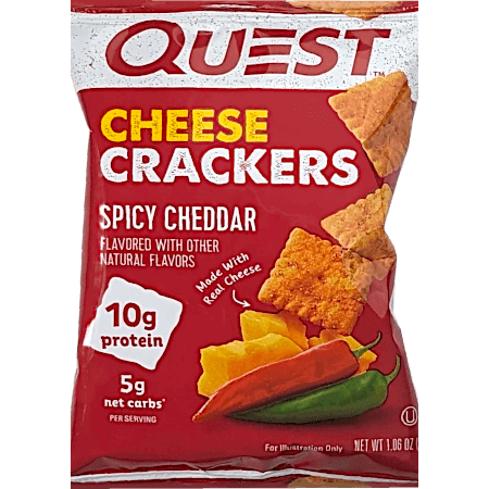Quest Spicy Cheese Crackers Bag