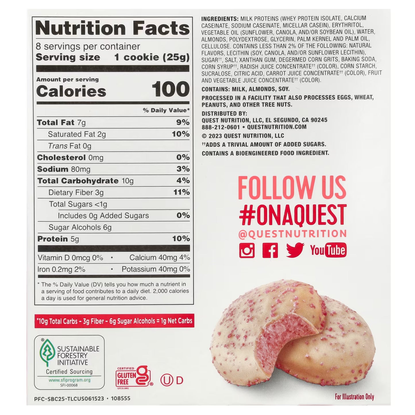 Quest Frosted Cookie - Strawberry