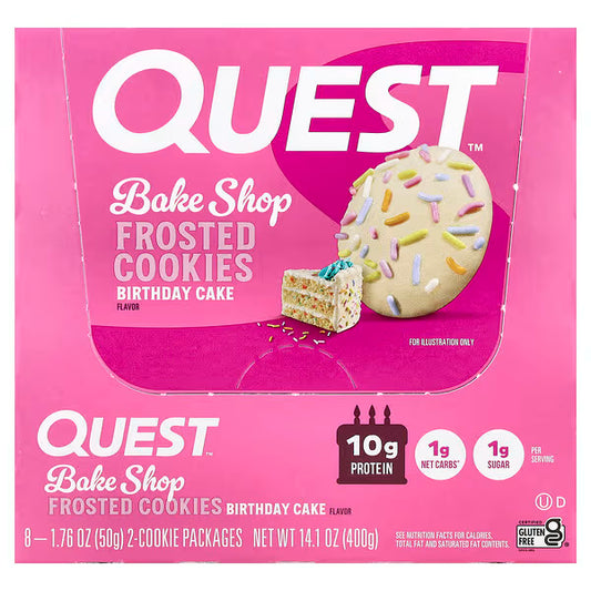 Quest Frosted Cookie - Birthday Cake