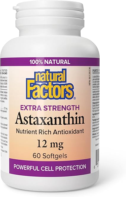 Natural Factors Astaxanthin 12 MG 60 Softgels