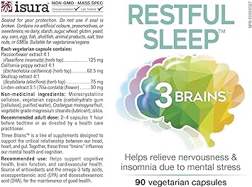 3 Brains Restful Sleep 90 Vcap