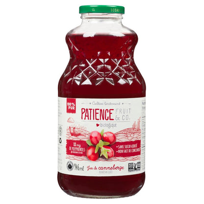 Patience Organic Cranberry Juice 946ml