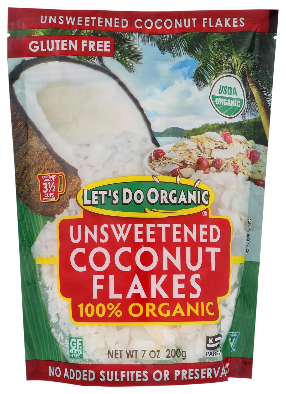 Let's Do Organic Coconut Flakes Gluten Free