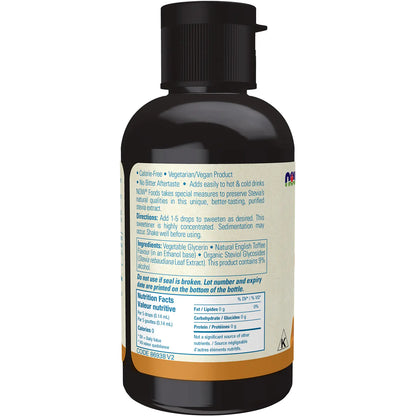 Now Stevia Liquid English Toffee 60ml