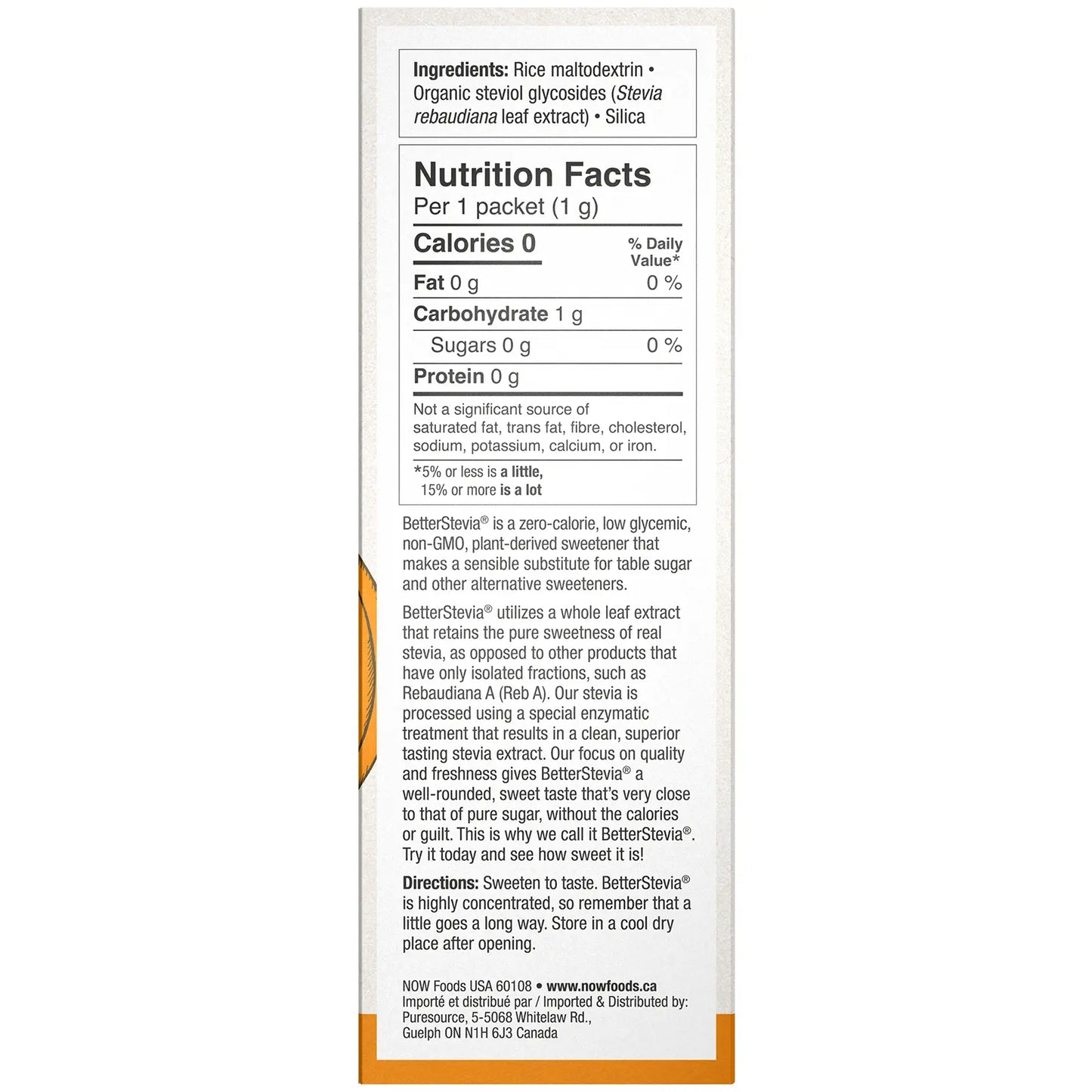 Now Better Stevia - Original 100 Packets