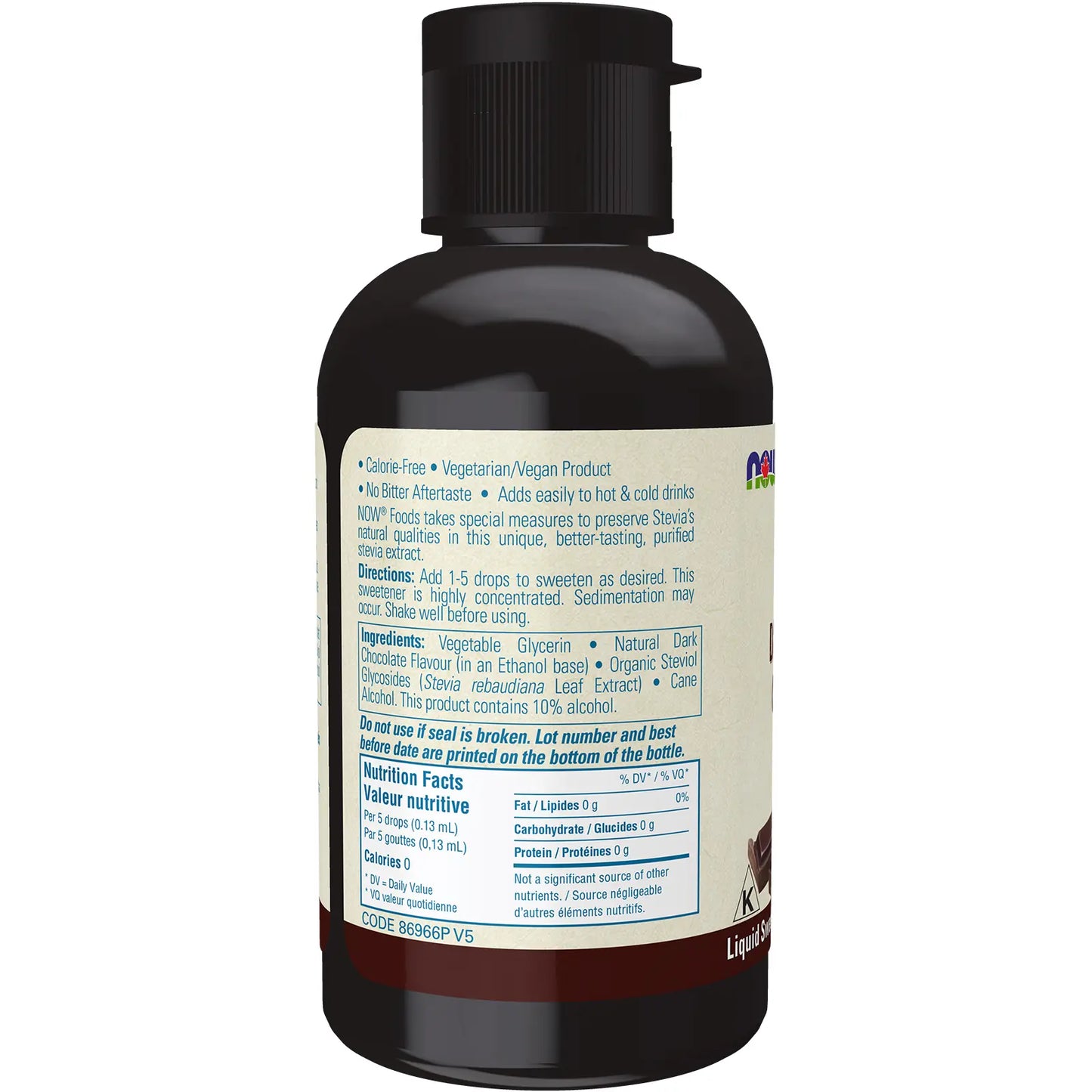 Now Stevia Liquid Dark Chocolate