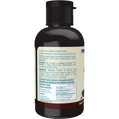 Now Stevia Liquid Dark Chocolate