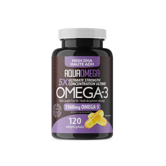 Aqua Omega High DHA Omega 3's - 120 Softgels