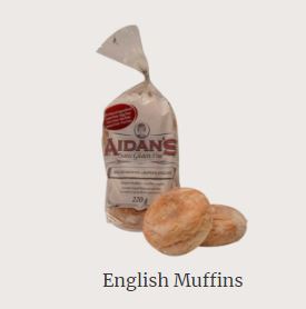 Aidans English Muffins Gluten