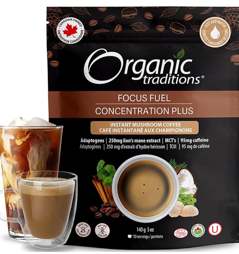 Organic Traditions Focus Fuel Mushroom Coffee