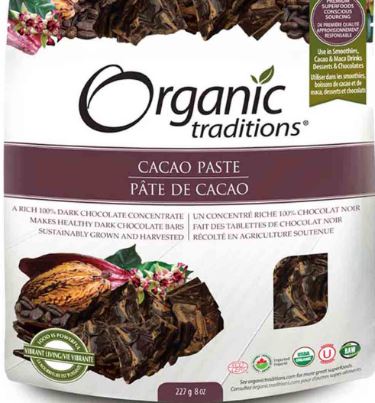 Organic Traditions Cacao Paste 8oz