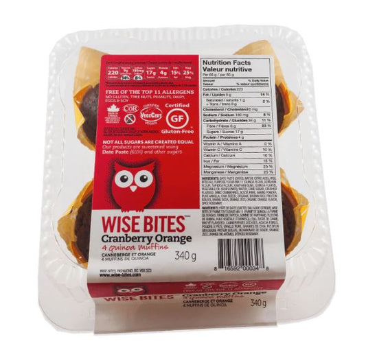 Wise Bites Cranberry Orange Muffins