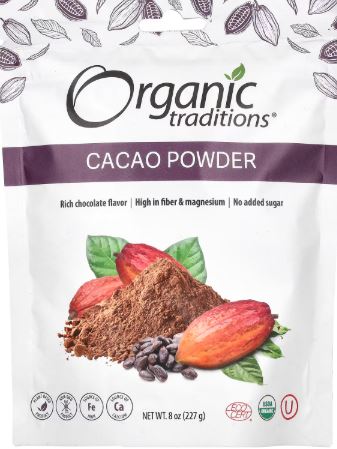 Organic Traditions Cacao Powder 16oz