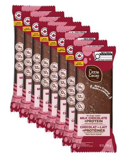 The Little Cacao Milk Chocolate + Protein Bar