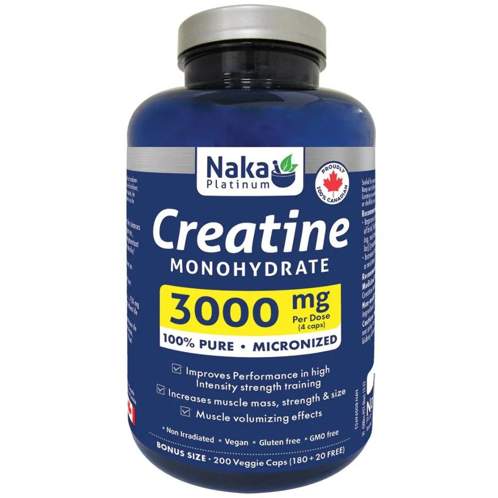 Naka Creatine Monohydrate 200 Vegetable capsules