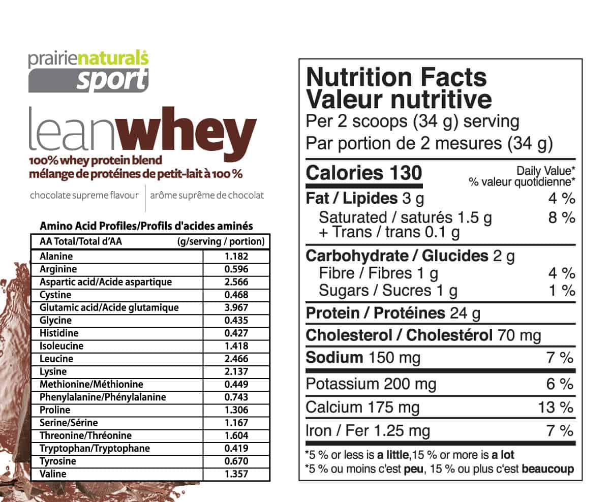 Prairie Naturals Lean Whey 454G Chocolate Protein