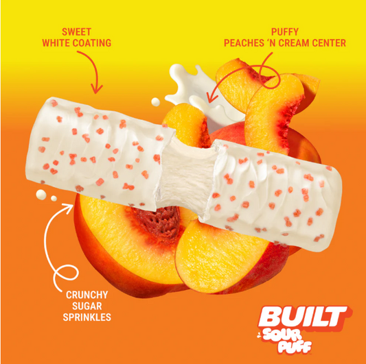 BUILT SOUR PUFFS - Peach Punch 41g