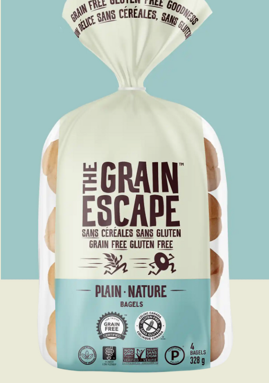 The Grain Escape GF Plain Bagels - 4 Pack