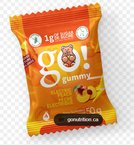 Go Nutrition Electric Peach Sour Gummies