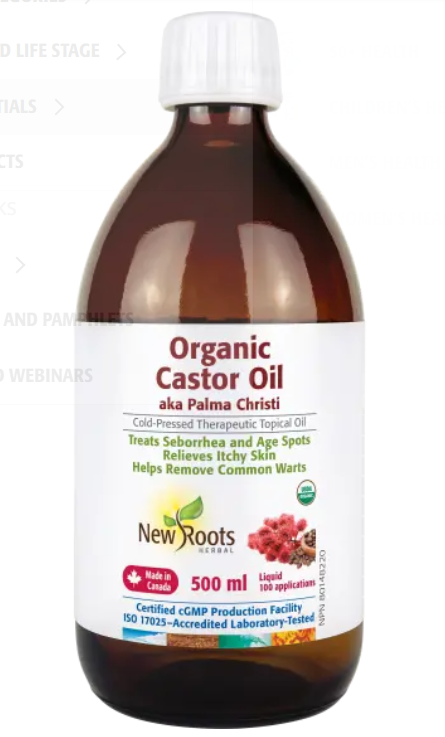 New Roots Organic Castor Oil 500ml