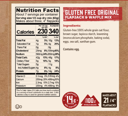 Kodiak Gluten Free Flapjack & Waffle Mix