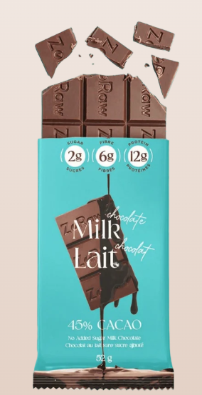 Zo Raw Milk Chocolate Bar
