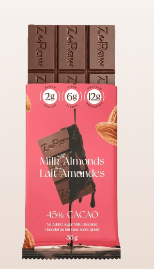 Zo Raw Milk Chocolate Bar with Almond