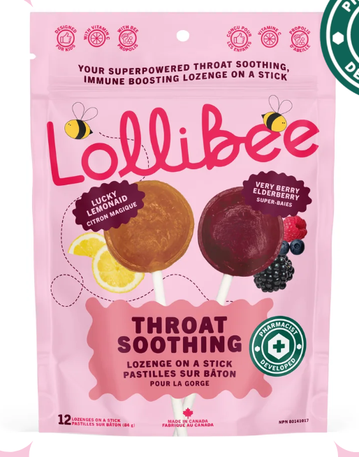 LOLLIBEE VARIETY PACK Throat Soother Lollipops 84g