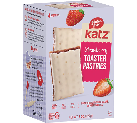 KATZ GF STRAWBERRY TOASTERS 227G