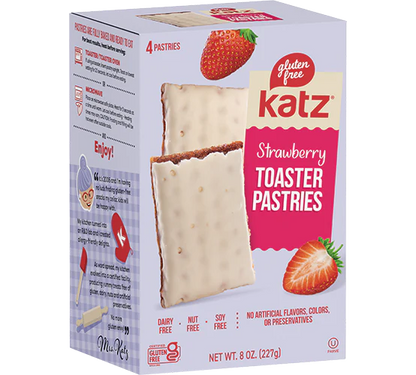 KATZ GF STRAWBERRY TOASTERS 227G