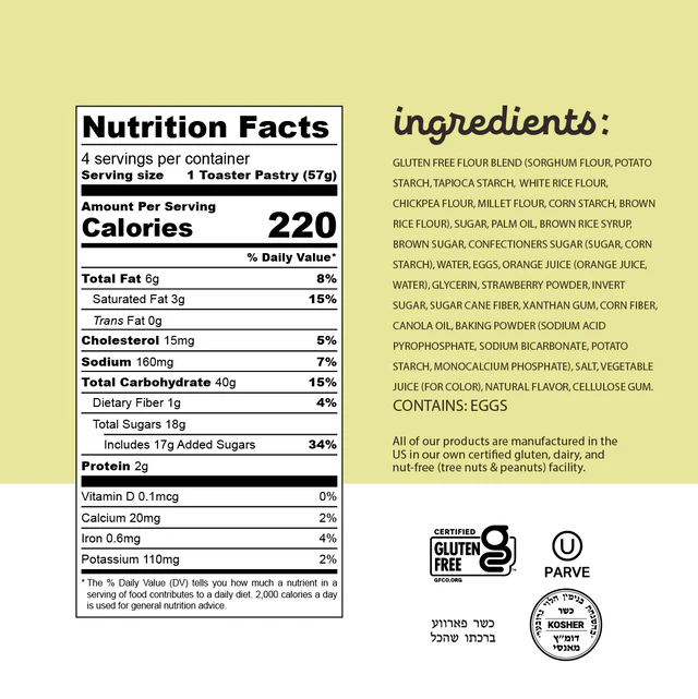 KATZ GF STRAWBERRY TOASTERS 227G