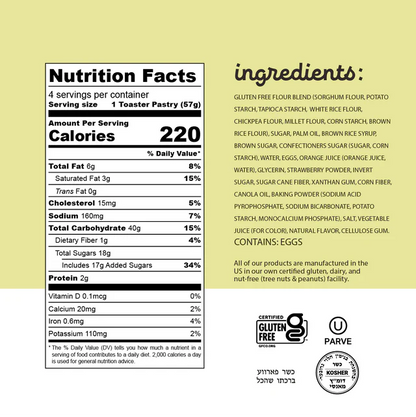 KATZ GF STRAWBERRY TOASTERS 227G