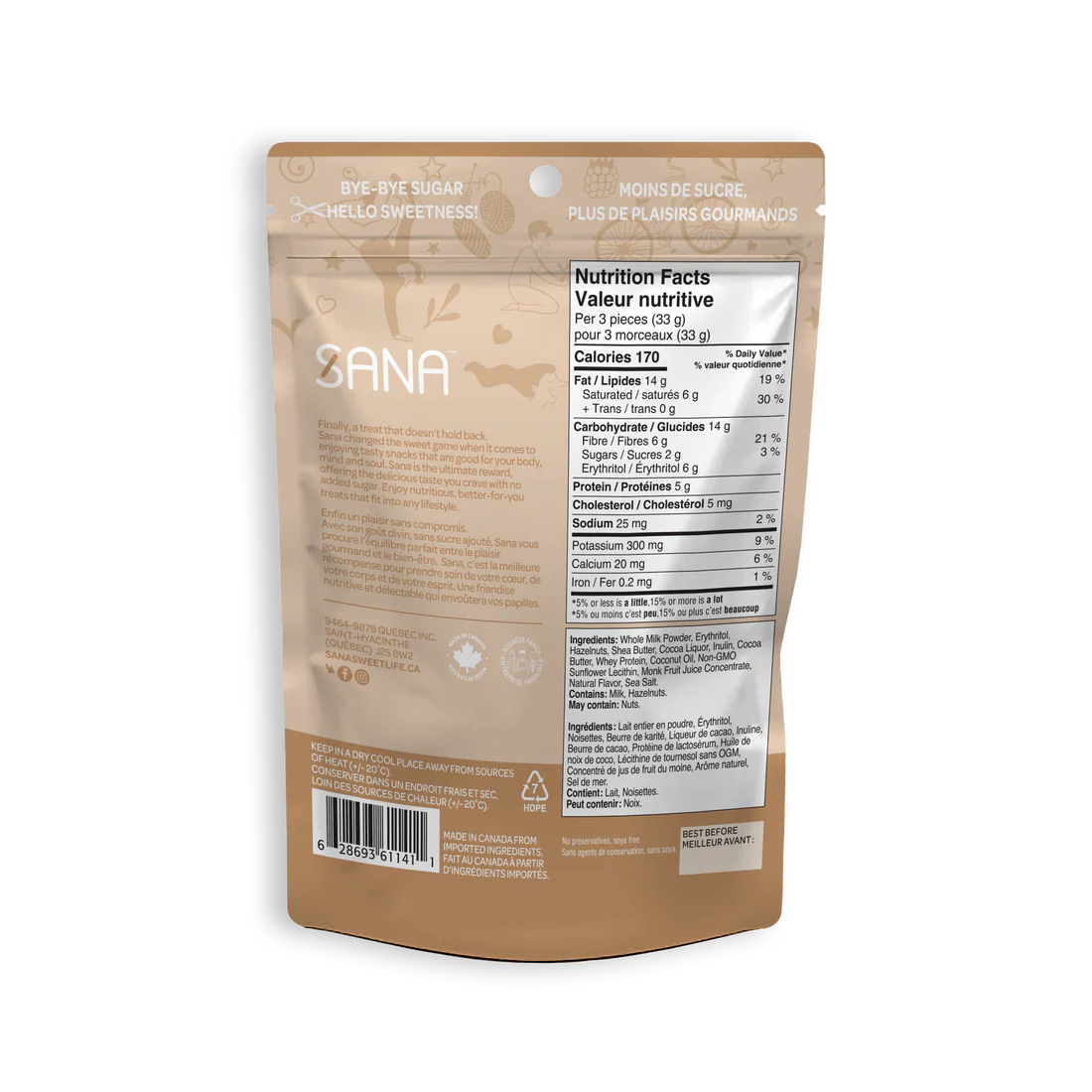 SANA Hazelnut Creamy Chocolate