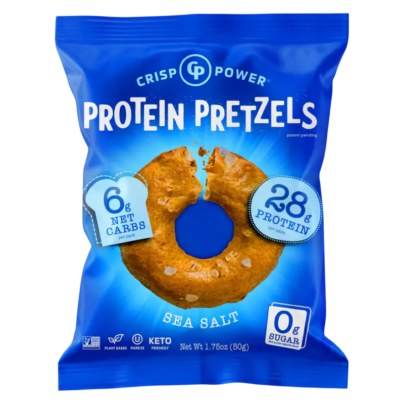 Crisp Power Protein Pretzels Sea Salt 50 g