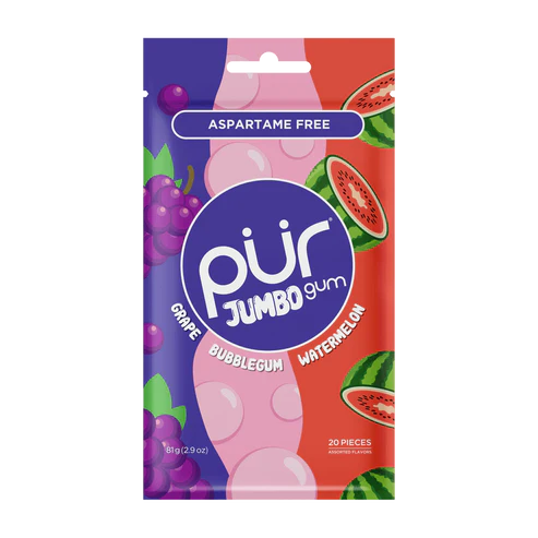 Pur Gum Grape-Bubblegum-Watermelon