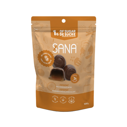 Sana Caramel Milk Chocolate Bites 100g