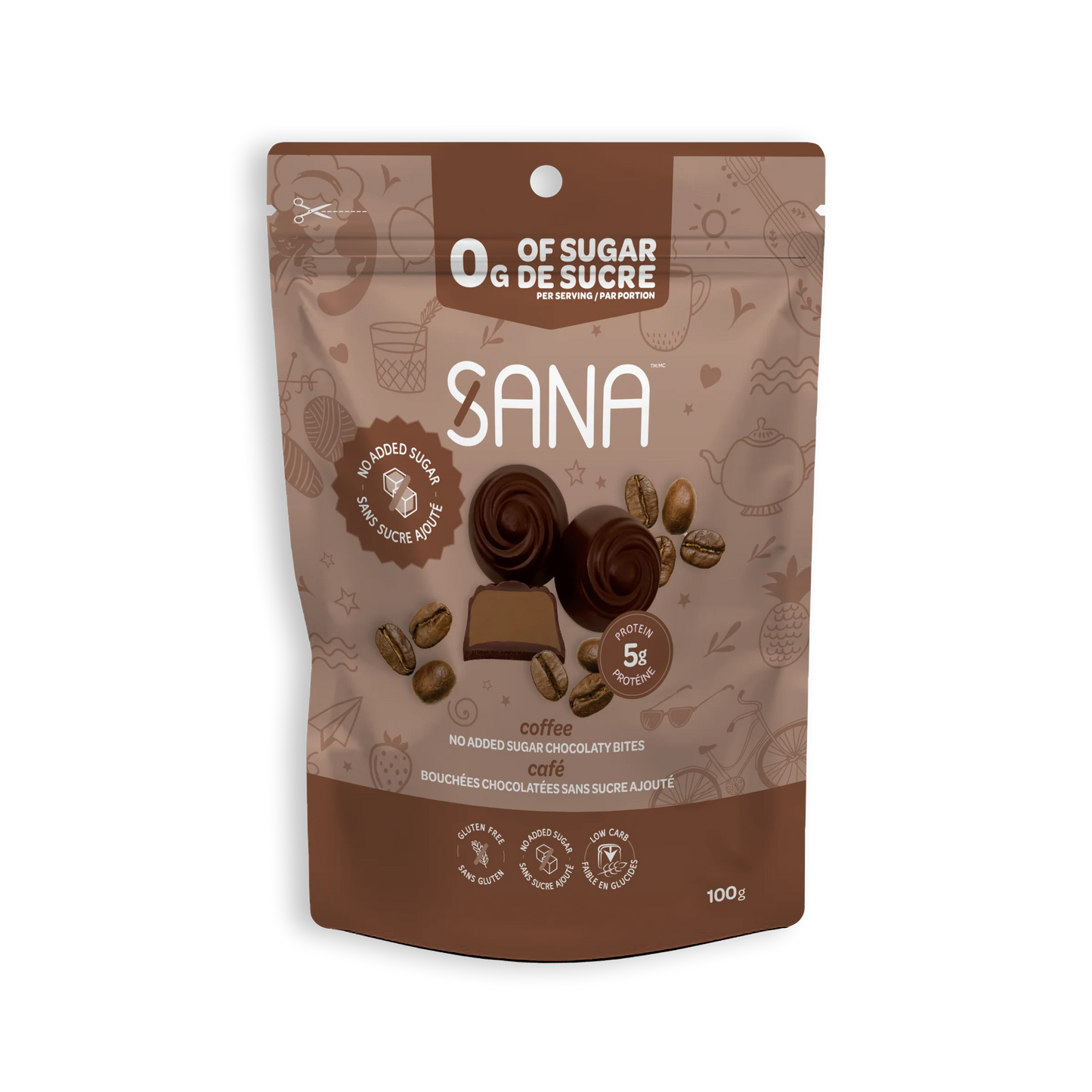 SANA Coffee Chocolaty Bites 100 grams