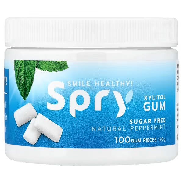 Spry Gum Xylitol Peppermint 100 pieces