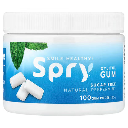 Spry Gum Xylitol Peppermint 100 pieces